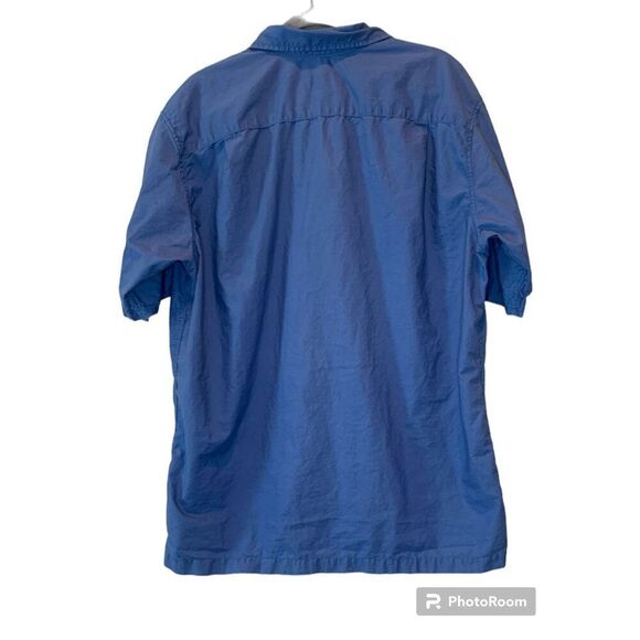 EDDIE BAUER Hawaiian Tropical Button Up Short Sleeve Shirt Size L Tall - Picture 2 of 4